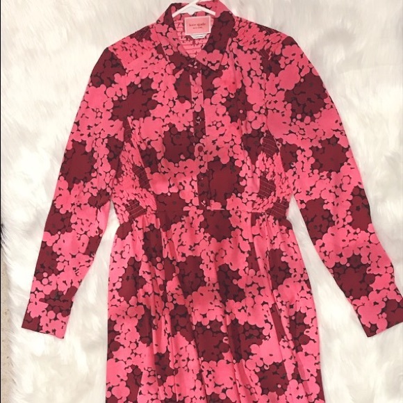 kate spade bubble dot smocked dress